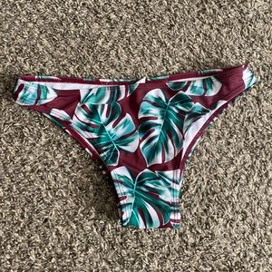 leaf print bikini bottoms